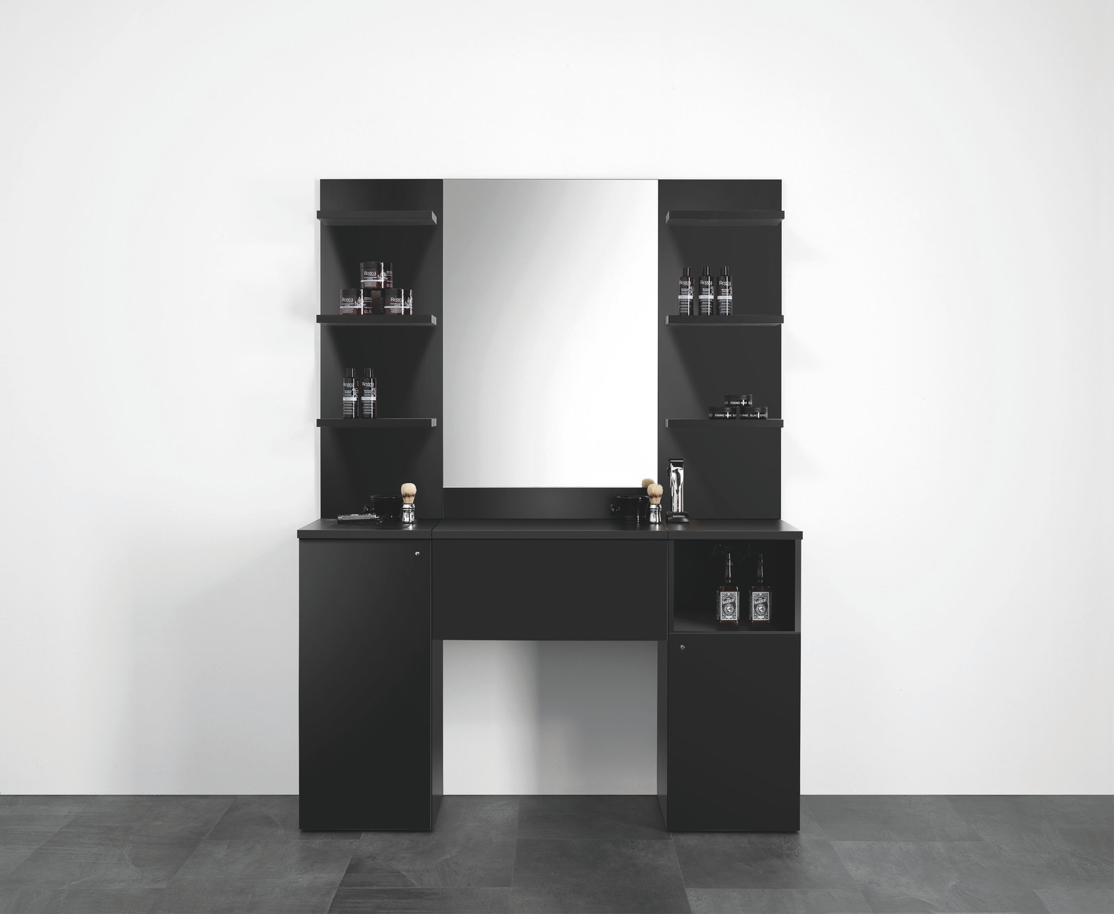 BARBER STATION STANDARD BLACK
Mobile da barbiere laminato
nero