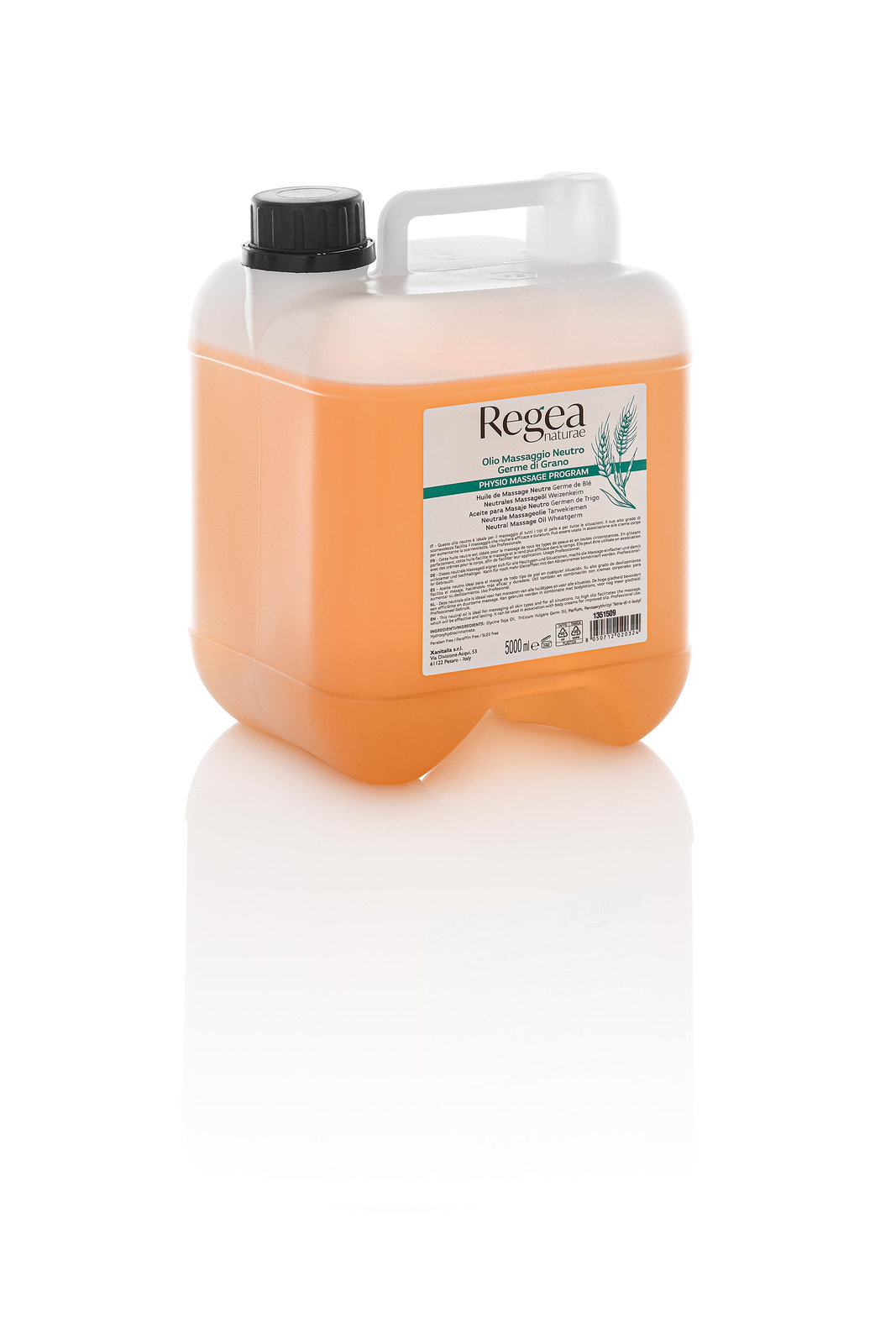 REGEA Olio massaggio neutro germe di grano. Tanica. - 5 Lt