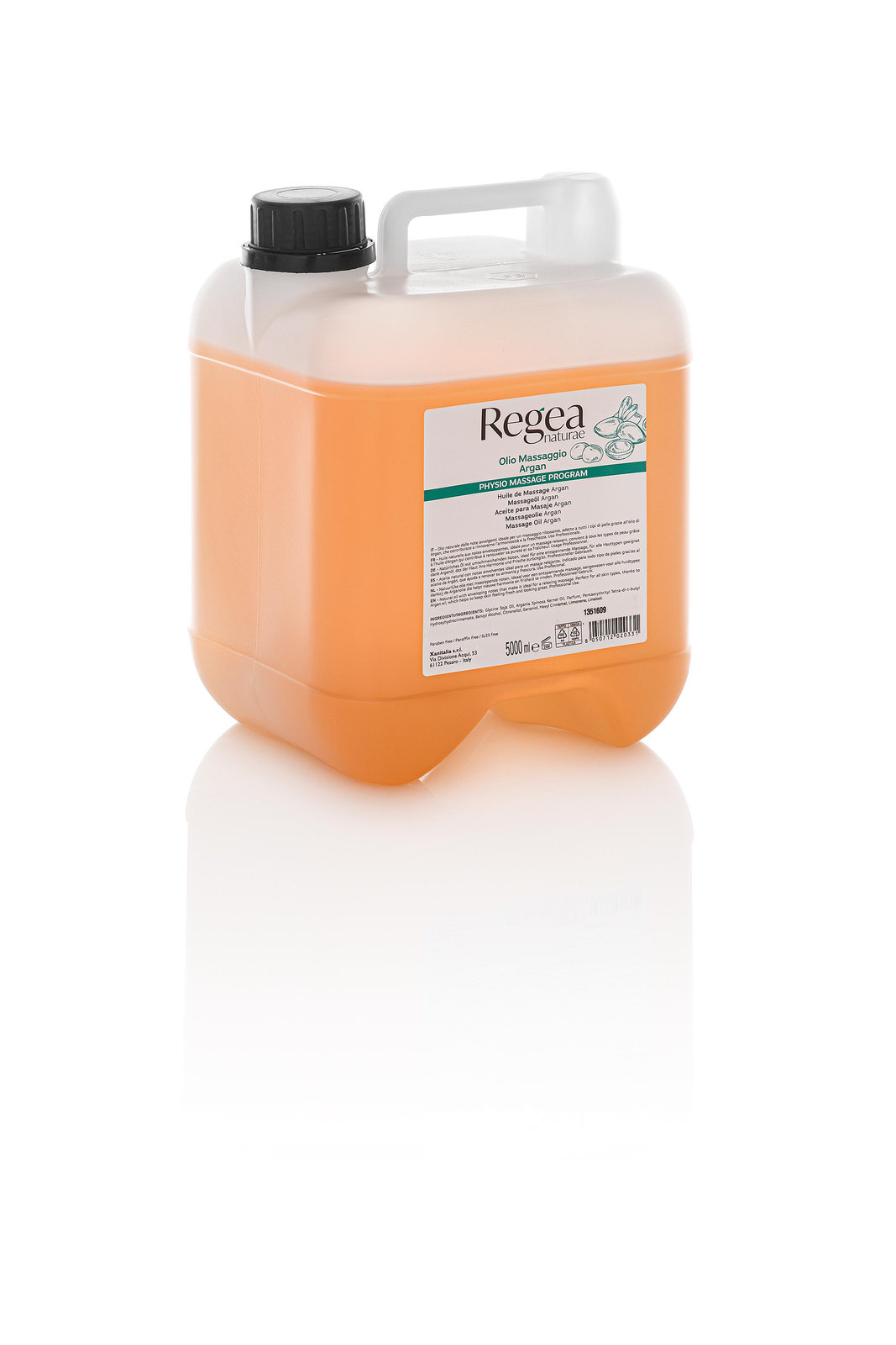 REGEA Olio massaggio argan. Tanica. - 5 Lt