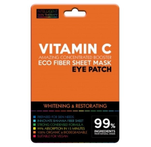 MASCHERA OCCHI FIBRA DI BANANA VITAMIN C DISCROMIE AFFATICAMENTO +30